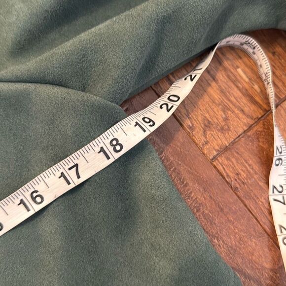 Premise green faux suede draped cardigan jacket small - Picture 6 of 8